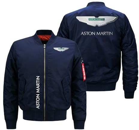 Giubbotto Aviatore Uomo A.s.t.o.n M.a.r.ti.n, Giacca Multifunzionale, Bomber Invernale Casual per il Tempo Libero, Caldi(Navy Blue,L)