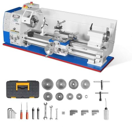 Mechmaxx Metal Lathe Machine 11'' x 30'' High Precision Benchtop Brushless Motor 0-2000 RPM Variable Speed Metal Working Machine 2HP Small Lathe without Stand, Model 1130V