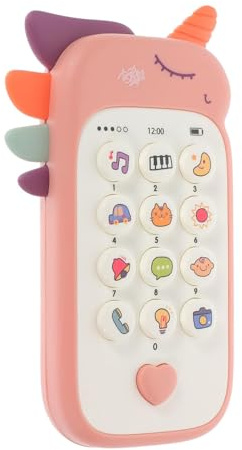 Collazoey Telefono per Bambini, Giocattolo per Bambini a Partire da 1 Anno, Divertimento di apprendimento Intelligente con Canzoni, Parole rumori, Frasi e luci Lampeggianti (Rosa)
