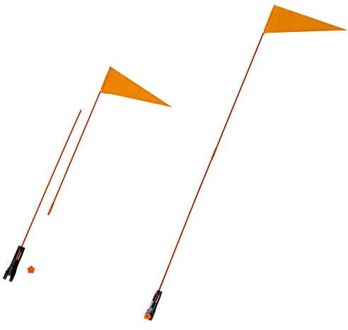 Trademark Innovations Bicycle Safety Flag 5'. Safety Flag with Bicycle Mounting Bracket