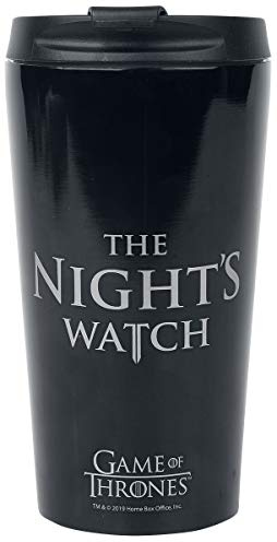 Game Of Thrones - Travel Mugs - Game of Thrones Metal Travel Mug - Night's Watch
