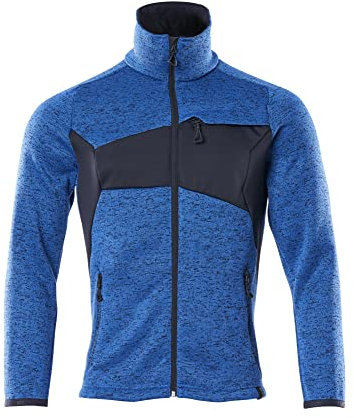 Mascot 18105-951-91010 Accelerate Moderne Passform Strickpullover mit Reißverschluss, Azurblau/Schwarzblau, XL Größe