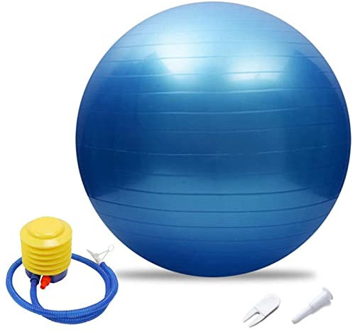Gymnastikball Yoga Pilates Ball, 45-95cm Balance, Stabilität, Training Physiotherapie Geburtsball Für Yoga, Anti-Burst Gymnastikball, Fitnessstudio, Hausgeschenk Luftpumpe (Blue,95cm/37.40in)