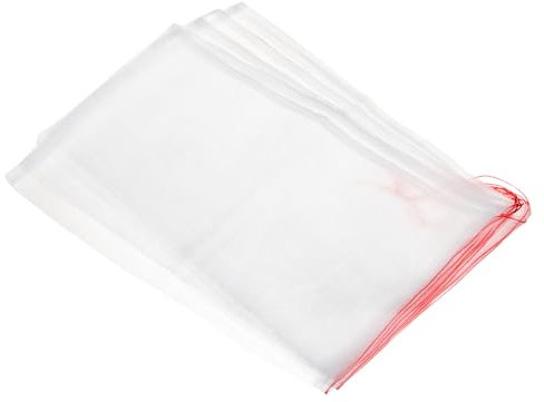 PATIKIL Aquarium Filter Media Bags 45x30cm 10 Pack Fish Tank Mesh Bags with Drawstrings White