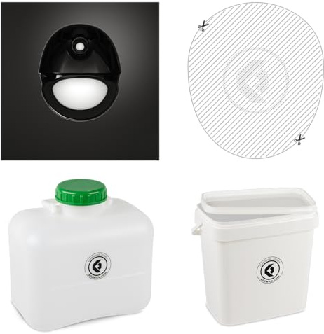 Kildwick FreeLoo M Bausatz - Komposttoilette ohne Gehäuse - Klassik XL schwarz