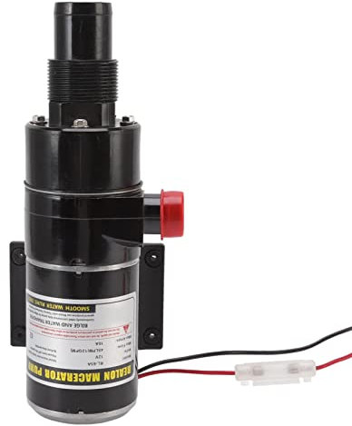 Asixxsix Waste Anti Clog Multi Protection Multifunctional Sewer Pump High Efficient Quick Release Self Priming Macerator Pump for RV Yacht Kitchen Toilet (12V)