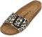 Palado Pantoletten Damen Malta EGS Leo - bequeme Sandeln Made in Spain - Hausschuhe mit dämpfendem Kork-Fußbett - modische Sommerschuhe Beige UK8 - EU41