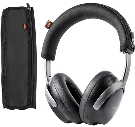 Desing Wish QuietComfort Ultra Headband Cover Compatible with Bose QuietComfort Ultra Headphones Thicker Sports Fabric Replacement Headband Cushion Pad Cover Headphone Headband Protector (Black)