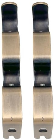 Doppelhaken für Vorhänge, doppelte Gardinenstangenhaken, Vorhangstangenhalterungen, Drapierhaken, doppelte Montagehalterungen, Vorhanghalter, Vorhangstangenhalter, Hardware