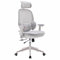 MUSSO T30 Schreibtischstuhl Kinder, Ergonomischer Drehstuhl 3D-Lendenstütze/Sitztiefe, 2D-Armlehnen/Kopfstütze/45°-Schwenk Höhenverstellbar, Netzbezug, Schule, Kinderzimmer&INNEN/AUßen, Grau