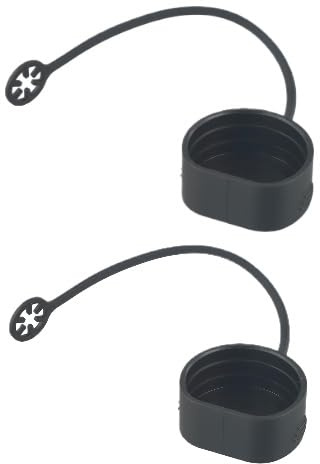 Daaxing Svart PVC-laddare portskydd, laddningskabel pluggskyddskåpa typ 2 för elfordon dammskydd för EV laddningsstation, 63 mm x 56 mm (2 st)