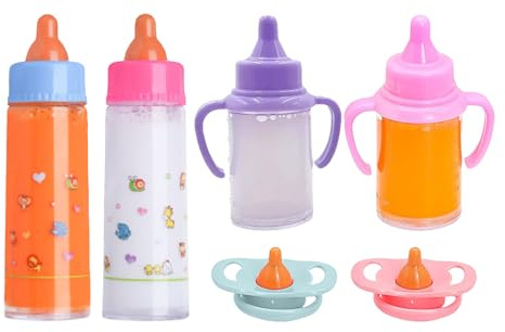 Hiemible Biberons pour Poupée | Set de Tétines et Soins pour Poupées - Jouet Biberon avec Sucette pour Fille Jeu de Rôle,École Garderie Anniversaire Noël