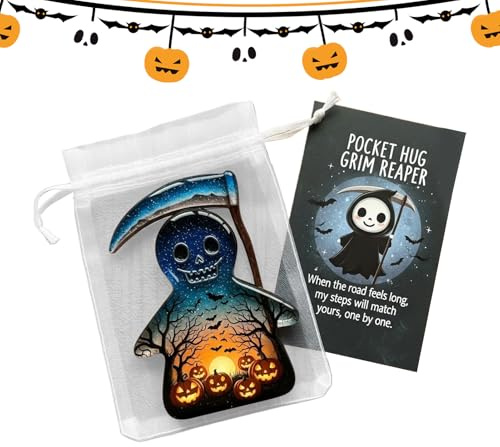Generico Carte di Conferma Halloween | Biglietti Motivazionali per Feste | Souvenir di Halloween Rassicurante con Pipistrelli Corvi e Dio della Morte per Adulti Ragazzi e Colleghi