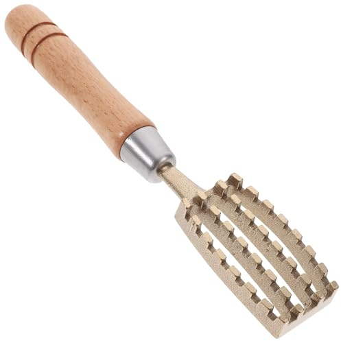 DRESSOOS Rimuovi Squame di Pesce Fish Scale Remover Manico in Legno e Ottone, Impugnatura Antiscivolo, Pulizia Rapida in Cucina