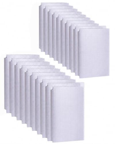 YIPFEN Buchumschläge 20 Stück Set: 10x 16K + 10x A4 Selbstklebende Buchfolie Ohne Namenetiketten Geeignet für diverse Schulbücher & Hefte Mischgrößen Paket zur Abdeckung aller Formate