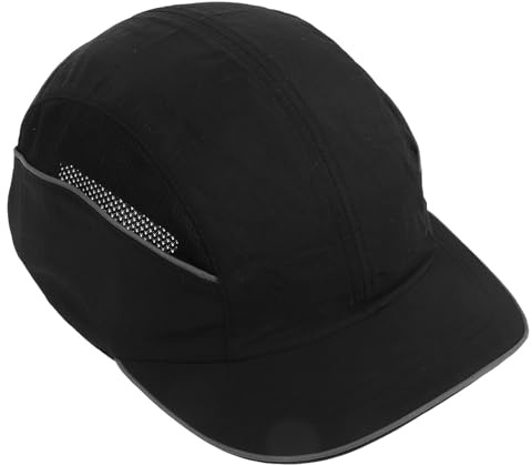 HINTRMENT Gorra Seguridad Trabajo con Inserto Antigolpes para Casco de Béisbol Negro, Diseño Resistente y Forro Transpirable Adecuado para Sitios de Construcción
