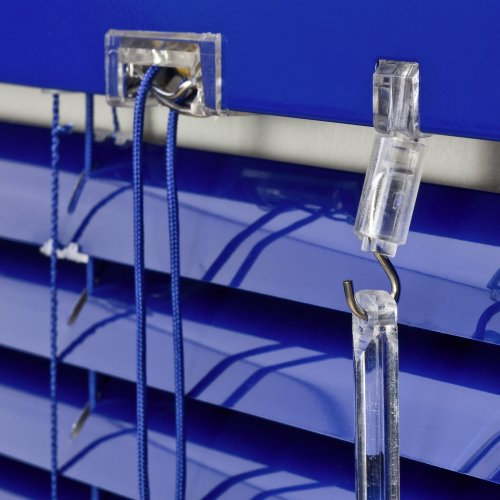 WR-Design Alu Jalousie dunkel blau orientblau - Breite 50 bis 240 cm - Höhe 130/160 / 220 cm - Tür Fenster Rollo Jalousette Aluminium Fensterjalousie Lamellen Metall (100 x 130 cm)