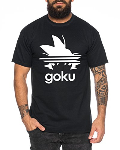Adi Goku Herren T-Shirt Dragon Master Son Ball Vegeta Turtle Roshi Db, Farbe:Schwarz, Größe:XL