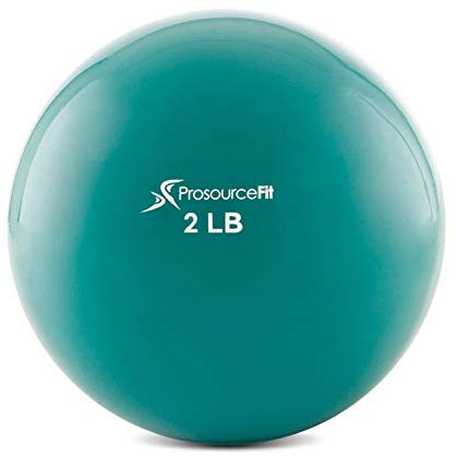 ProsourceFit Weighted Toning Exercise Balls for Pilates, Yoga, Strength Training and Physical Therapy, 2 lb to 8 lb, Color Coded