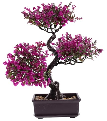 Cabilock Artificial Bonsai Plant 14 Inch Faux Potted Plant for Home Office Desk Decor Indoor Greenery No Maintenance Simulated Bonsai Ornament