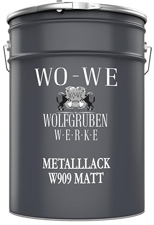 WO-WE Peinture métal MAT 3 en 1 anti-corrosion fer, acier W909 - Noir 2,5L