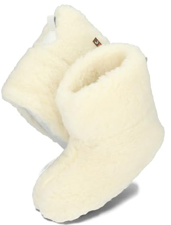 BeComfy Varma Tofflor Damer Herrar Tofflor av Fårull Ulltofflor Unisex Husstövlar med Lädersula Läderhandtag 36-46 EU