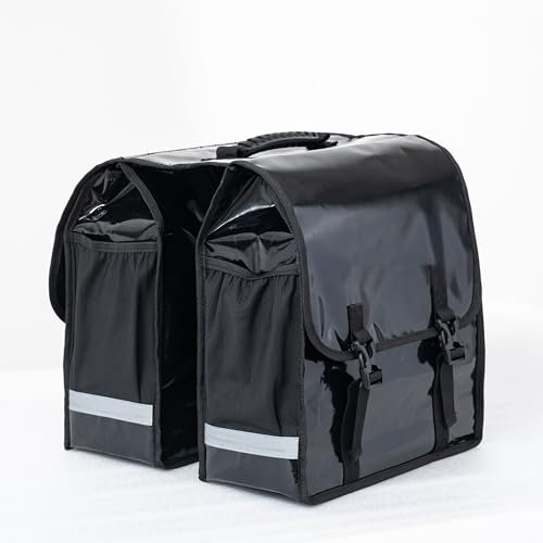 EVERCROSS MOTO Elektrische Fahrrad-Satteltasche, Doppeltasche, wasserdicht mit Tragegriff, Fahrradtasche für Einkäufe und Radtouren