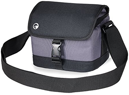 Praktica Luxmedia Bag for CSC Compact System, Mirrorless & Bridge Cameras - Black/Grey fits EOS M50/R/RP/Ra, X-T200/X-S10, OM-D E-M5/E-M10, Lumix S5/G100, Alpha A6000/A6400, AZ252/422, Z35 & more