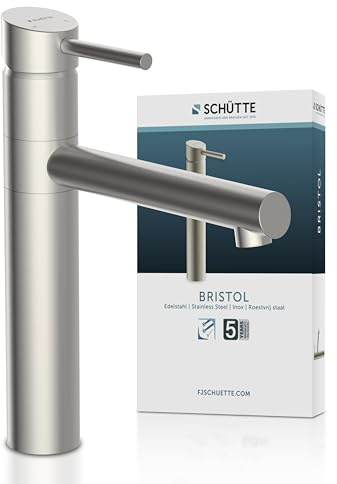 SCHÜTTE BRISTOL Spültischarmatur, Wasserhahn Küche, 360 Grad schwenkbare Spültischarmatur, Mischbatterie Küche, Edelstahl