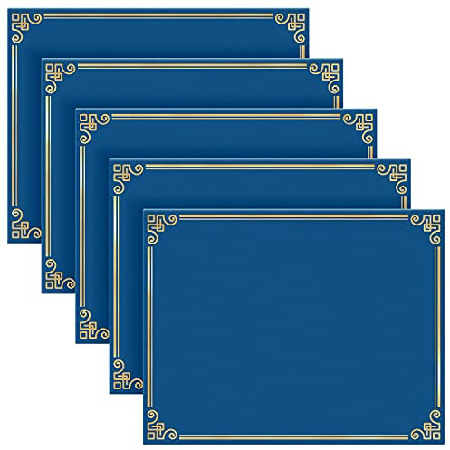 S&O Certificate Holders for Award Certificates. 25x Set Professional Certificate Sleeves for 8.5x11 Document. Citizenship and Marriage Recognition Folders, Gold Border Graduation Diploma Holder