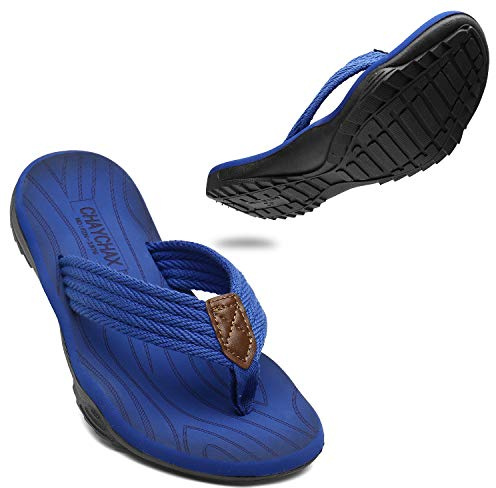 ChayChax Chanclas Hombre Deportivas Sandalias de Playa y Piscina Suave Zapatillas Antideslizante Verano Flip Flops,Azul,42 EU