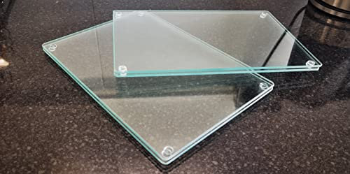 Deenz 20X30Cm Glass Worktop Saver Kitchen Chopping Cutting Utensil Board Clear Tempered Glass 4Mm (4)