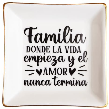 SOFIA FERRER Taschenleerer Flur, dekorative Keramik-Tabletts, personalisierbar, Geschenk Mama, Schwester, Großmutter, Tochter, Ehefrau, Ablage, Schlüssel, Weihnachtsideen