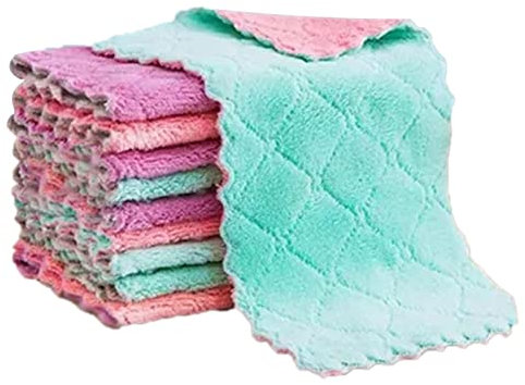 Gsycle Strofinacci da Cucina da 20 Pezzi, Panno Per Pulizia in Microfibra Strofinacci da Cucina su Entrambi I Lati Panni Per Lavare Super Assorbenti Ad Asciugatura Rapida