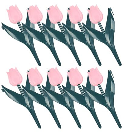 Gralara 10x Bordura per Giardino di, Bordatura Decorativa per Recinzione da Giardino, per Esterno, aiuola, Facile da Usare, Fiore Rosa