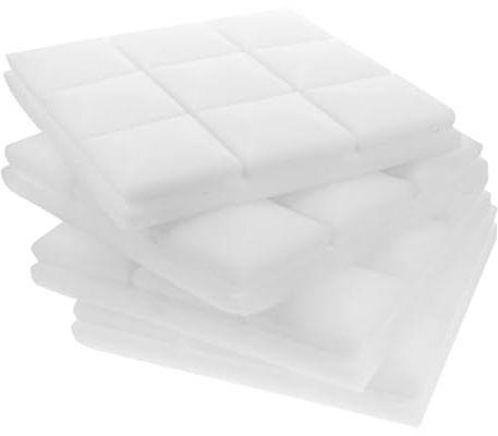 VANZACK Panel Insonorizante De Esponja 4 Piezas 30x30x5 Cm Color Blanco Para Pared, Panel Acústico De Cancelación De Ruido Para Estudio, Karaoke y Sala De Música