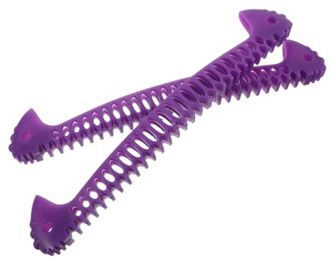 Healvian Lot de 2 Protège-Lames Extensibles en Matériau Élastique pour Patins à Glace Protection pour Patins de Patinage Artistique Adulte et Garçon et Filles Housses de Lames Violet Foncé