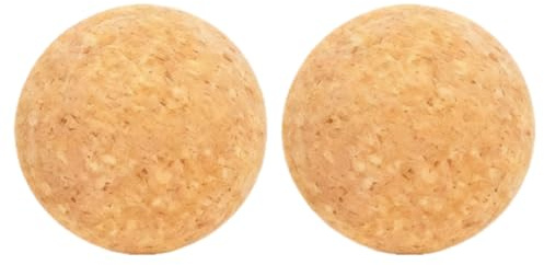 FrostyFlair Faszienball de corcho, 2 unidades de 60mm bola de masaje para relajación miofascial, bola de corcho natural para terapia de puntos gatillo y tensiones musculares