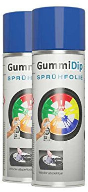 Gummi Dip Sprühfolie, Spray, 2er Set, 2x400 ml (Blau)