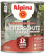 Alpina Holz-Wetterschutz-Farben – Steingartenblau, halbdeckend – bis zu 12 Jahre Schutz vor Witterung und Nässe – schmutzabweisend, halbdeckend & ergiebig – 750 ml