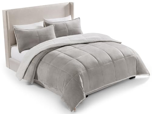 UGG - Juego de edredón Blissful - Ropa de Cama Suave y acogedora - Edredón Reversible y Fundas de Almohada - Juego de tamaño King - Detalles de Dormitorio - Sello