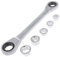 POFET 5 in 1 Reversible Ring Ratchet Spanner Double Twin Ended 8-17mm