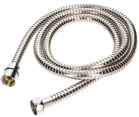 KOTARBAU® Duschslang 120 cm med roterande virvel av rostfritt stål med böjskydd