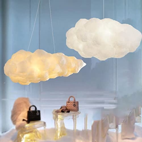 3D Nubes de algodón creativas Lámpara colgante Lámpara de techo Lámpara de techo Lámpara de techo Atmósfera decorativa Nubes Lámpara de araña para dormitorio, sala de estar, tienda, 3 luces