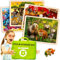 QUOKKA Spielzeug Puzzle ab 3 4 5 Jahre - 4x48 Holzpuzzle Spiele für Kinder - Geschenk Kinderspielzeug für Mädchen and Junge ab 6 7 mit Realistische Tiere