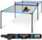 SereneLife Tischtennisplatte, Trampolin- Tischtennis Outdoor, Ping Pong Tisch 240x120x83cm, Tischtennistisch mit Netz & Ping Pong Schlägern & Bällen, Table Tennis für Strand & Spielzimmer