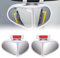 Wjelet 2Pcs 2 in 1 Auto Toter Winkel Spiegel Toter Winkel Spiegel Auto 360 Grad Drehung Weitwinkel Rückspiegel Universal blind spot Zusatzspiegel für PKW SUV LKW Weiß