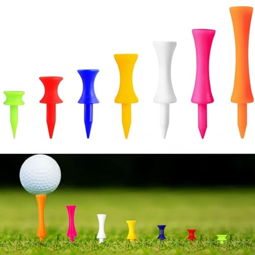 70 PCS Golf Tees Plastic, Golf Tees Set, Golf Tees Small Castle Tees, Small Castle Golf Tees, 70mm 2 3/4 Golf Tees, Long Plastic Golf Tees, Multiple Colors(25mm, 31mm, 37mm, 43mm, 51mm, 57mm, 70mm)