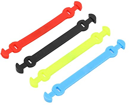 Cryfokt Amortiguadores de Vibración para Raqueta de Tenis de Silicona, Amortiguador Largo para Cuerdas, Atenuación de Vibración para Jugadores de Tenis, Rojo, 4,1 Pulgadas, Paquete de 4