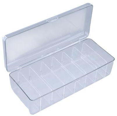 FESSOSKO Caja de tarjetas de índice, caja de almacenamiento de tarjetas coleccionables con separadores extraíbles, caja de tarjetas de índice con tapa, caja de cartas para hasta 700 tarjetas, para